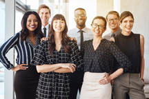 Group of professionals standing together